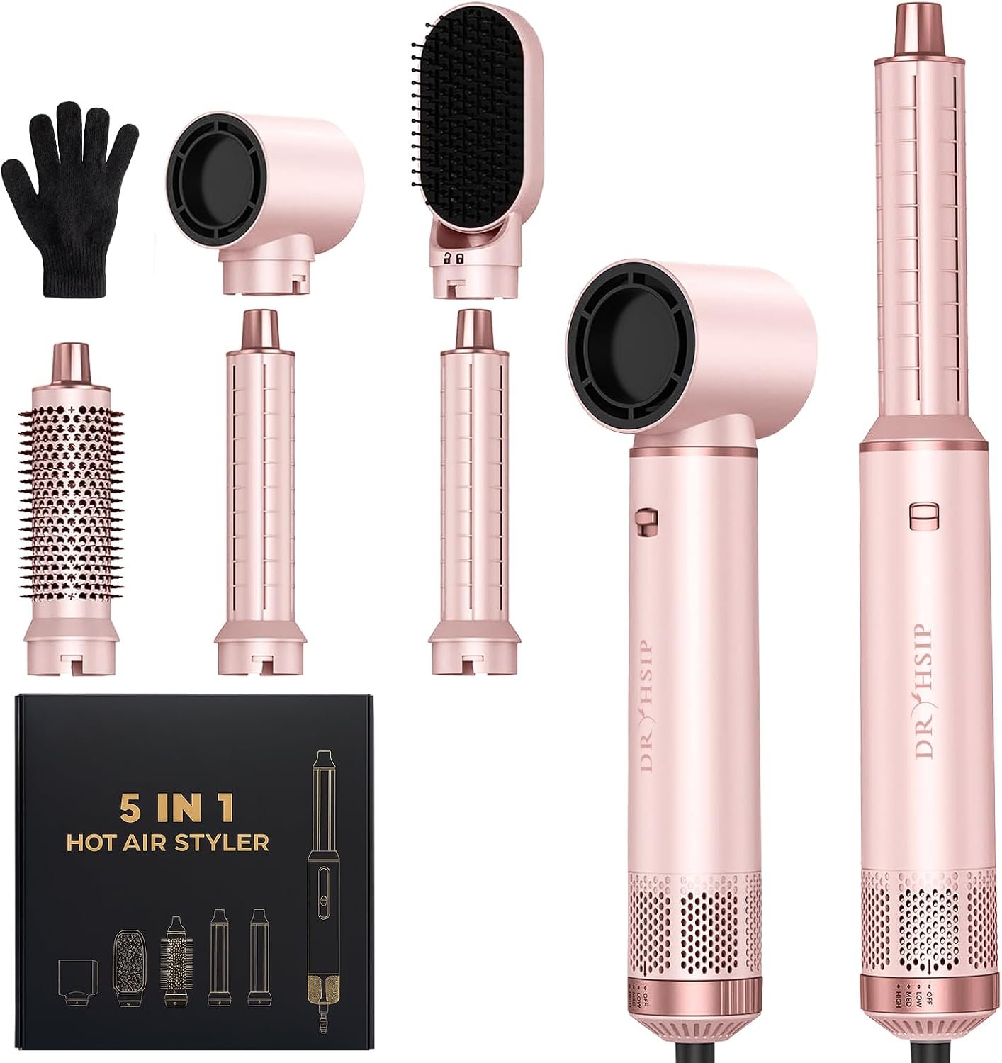 5-in-1 Hair Styler, Wrap Air Curler & Blow Dryer Brush for Women 5-in-1 Hair Styler, Wrap Air Curler & Blow Dryer Brush for Women
