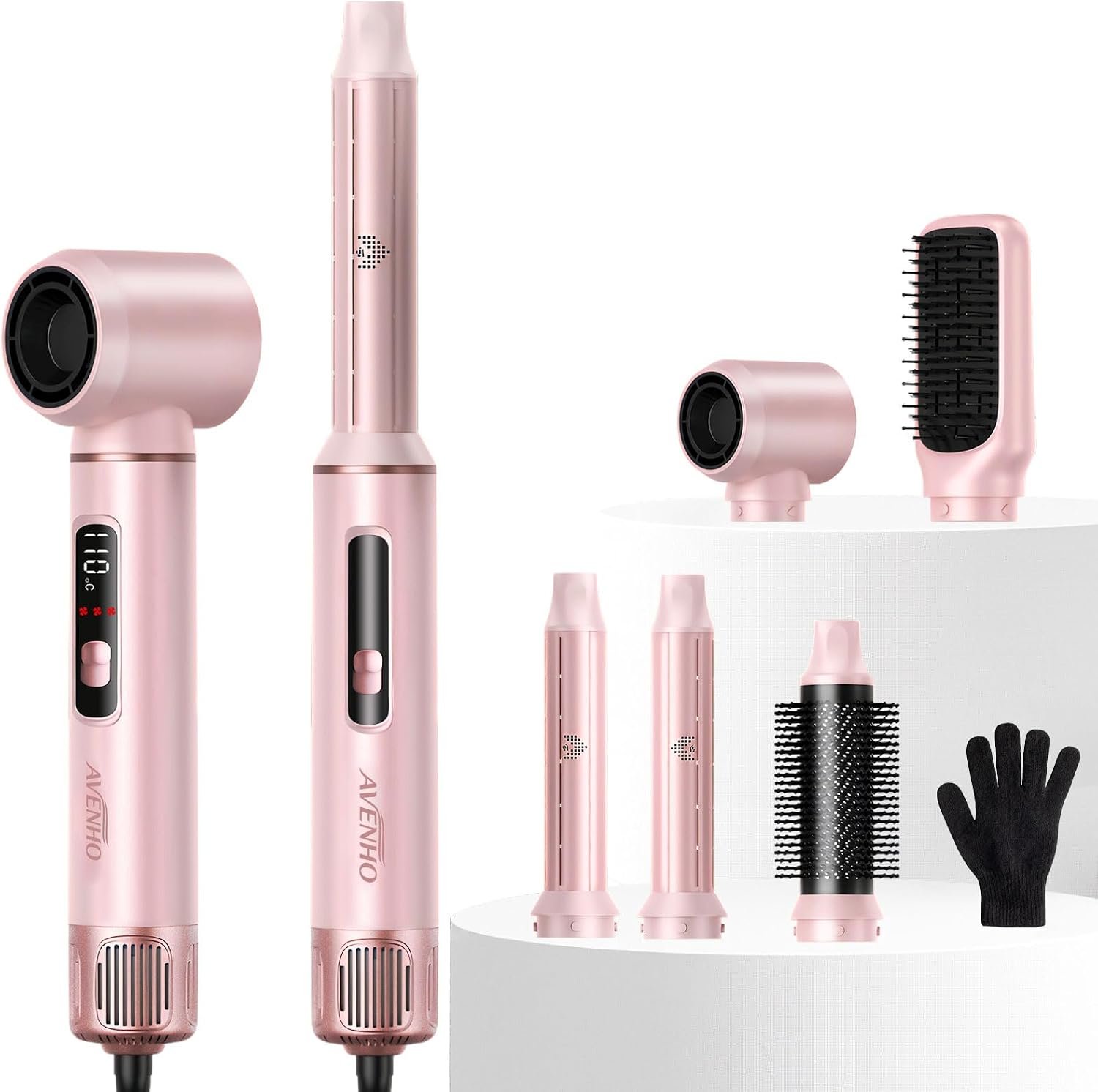 5 in 1 air Styler, Blow Dryer Brush Set with 5 in 1 air Styler, Blow Dryer Brush Set with Auto-Wrap Curler