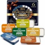 6 Pack Solid Cologne Gifts for Men, Mens Gifts Cologne with Cedar Wood, Bergamot, Sandalwood, Clary Sage, Vetiver, Ocean Perfume, Stocking Stuffers for Men, Christmas Gift for Dad Husband Boyfriend