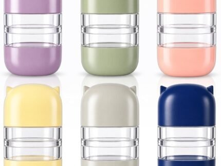 6Pcs Cylindrical Double-Headed Contact Lens Case Cute Eye Contact Case