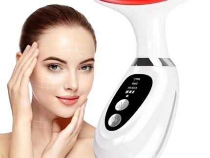 7-Color LED Light Facial and Neck Massager (White)