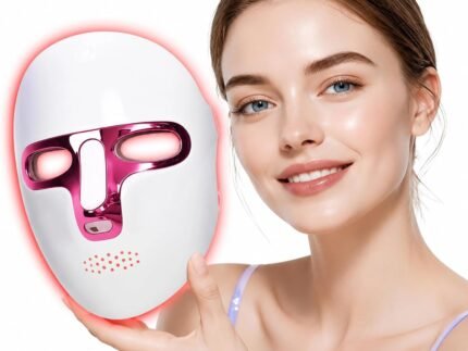 7 Colors Red Light Therapy for Face, LED Facial Mask, Rechargeable