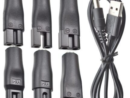 7 PCS Power Cord 5V Replacement Charger USB Adapter Suitable for Electric Hair Clippers, Beard Trimmers, Shavers, Beauty Instruments, Desk Lamps, Purifiers.