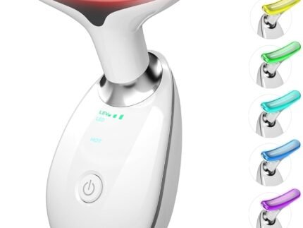 7 in 1 Face Massager Tool, Red Light Therapy for Face and Neck, Red Light Therapy Wand, Face Lift Device for Skin Care, White