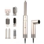 7 in 1 High-Speed Hair Dryer Brush, 110,000 RPM Air Styler for Automatic Air Curling, Negative Ionic Hot Air Brush Set for Fast Drying, Volumizing & Frizz Control, Heat Protection Multi-Styler