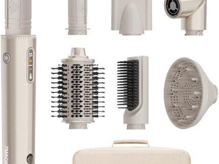 7MAGIC 7-in-1 Air Multi-Styler & Hair Dryer Brush with Auto-Wrap Curlers