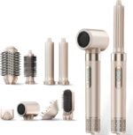 8-in-1 Hot Air Styler & Hair Dryer Brush Set with Auto-Wrap Curlers