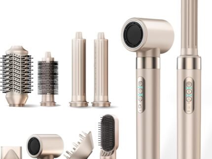 8-in-1 Hot Air Styler & Hair Dryer Brush Set with Auto-Wrap Curlers