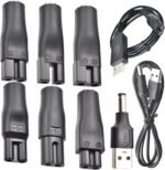 9 PCS Replacement Power Cord 5V Charger USB Adapter Suitable for Electric Hair Clippers, Beard Trimmers, Shavers, Beauty Instruments, Desk Lamps, Purifiers.