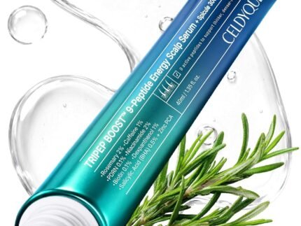 9-Peptide Hair Growth Scalp Care Serum 1.35 Oz(2X Size) – Rosemary 2% Caffeine 1% PDRN & Spicule 300 Roll-On Type | Thicker Fuller-looking Hair w/Niacinamide Zinc PCA | Thinning hair Korean Haircare