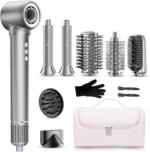 9-in-1 Hair Dryer Brush Kits, Curly Hair Dryer with Diffuser for Women