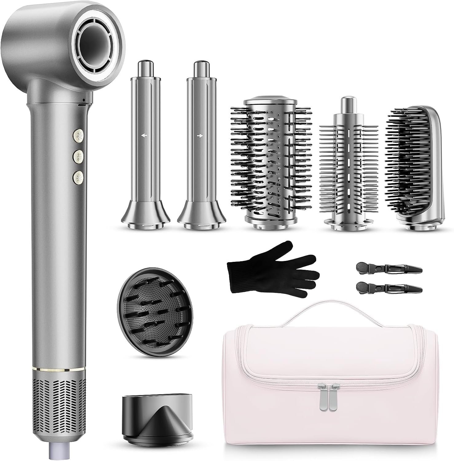 9-in-1 Hair Dryer Brush Kits, Curly Hair Dryer with Diffuser for Women 9-in-1 Hair Dryer Brush Kits, Curly Hair Dryer with Diffuser for Women