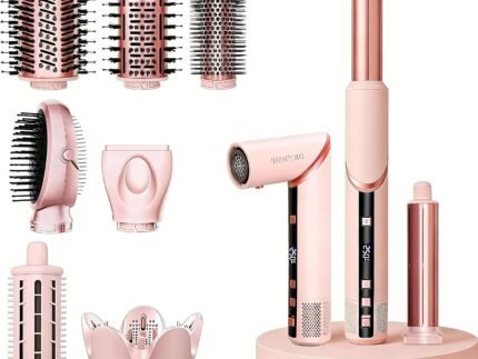 9-in-1 Hair Styler, 1200W Blow Dryer with Auto-Wrap Curlers & Styling Brush