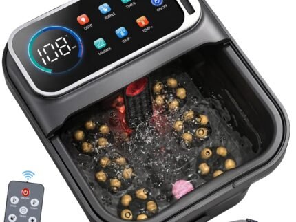 AAOBOSI Collapsible Foot Bath with Heat, Foot Massager Spa Soaking Tub