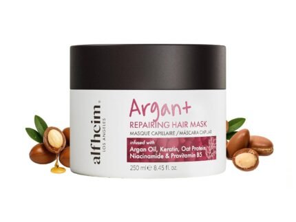 ALFHEIM Argan+ Repairing Hair Mask for Dry, Damaged & Frizz-Prone Hair, Argan Oil, Keratin & Oat Protein, Deep Conditioning, Moisture, Smoothness & Shine – 8.45 fl oz