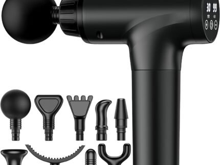 APHERMA Massage Gun, Muscle Massage Gun for Athletes Handheld Electric Deep Tissue Back Massager, Percussion Massage Device for Pain Relief with 30 Speed Levels 9 Heads Black