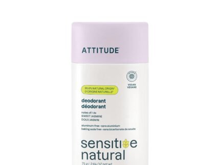 ATTITUDE 48 Hour Deodorant for Sensitive Skin, Aluminum Free, Sweet Jasmine