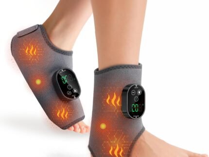 AWIL 3-in-1 Wireless Ankle and Foot Massager Heating Vibration Support Wrap for Daily Ankle Care