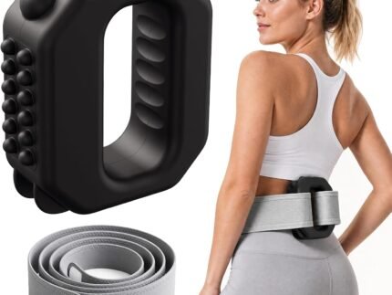 AddWin Compact Fitness Ring for Home Gym Use, Ab Machine for Abdomen/Arm/Leg, Multifunctional Full-Body Fascia Ring R10, 6 Intensity Levels with Massager Function