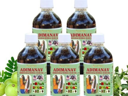Adivasi Bhringraj Herbal Hair Oil – For Stronger, Longer And Thicker Hair Hair Oil (100ml) Pack 5