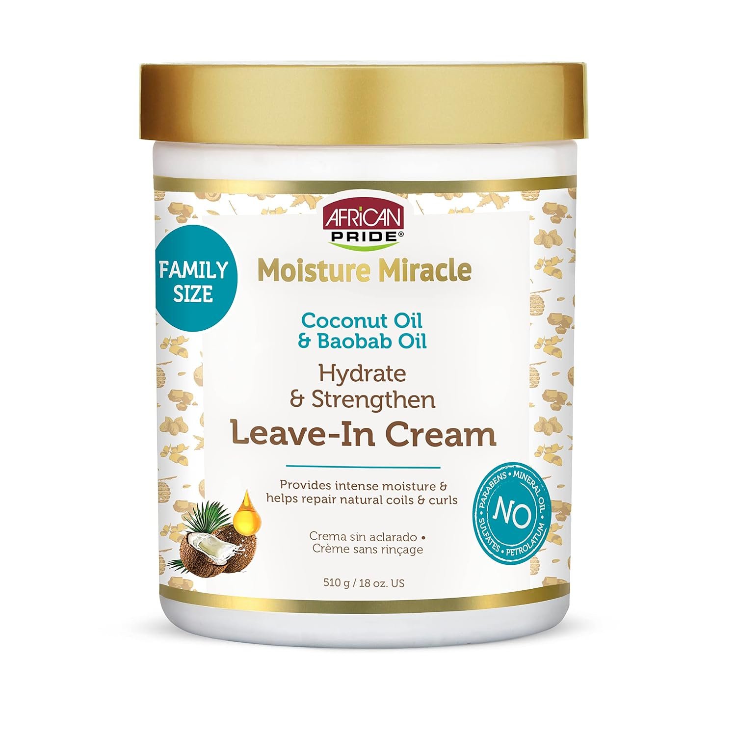 African Pride Moisture Miracle Leave-In Cream, 18 Oz African Pride Moisture Miracle Leave-In Cream, 18 Oz