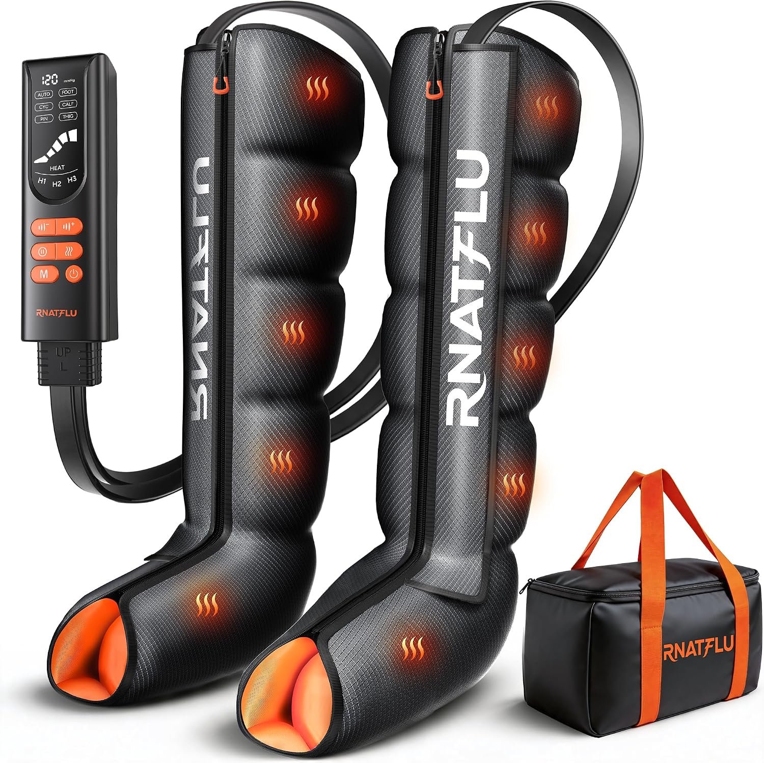Air Compression Leg Massager with Heat for Circulation, Pain Relief Air Compression Leg Massager with Heat for Circulation, Pain Relief