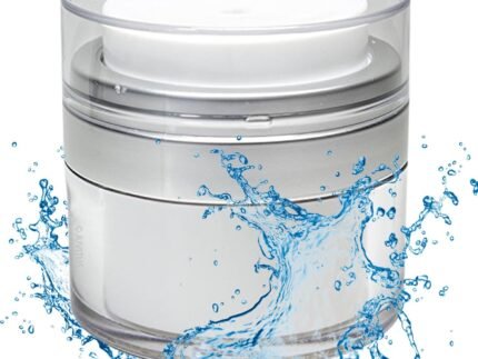 Airless Cosmetic Jar | Empty Refillable Travel Makeup Container for Foundation, Creams & Cosmetics | Airless Jar with Leak-Proof Design for Purse or Luggage | Made in USA | 1.7 oz