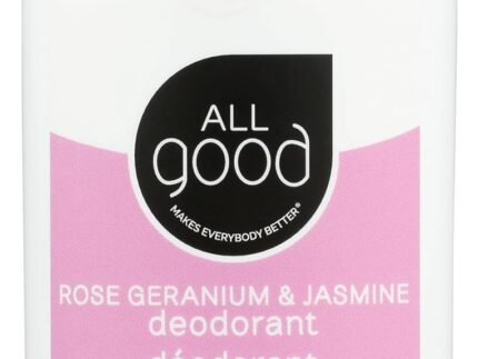 All Good Aluminum Free Deodorant Stick – Natural Deodorant w/Shea Butter & Aloe Vera, Bio-Active Formula, Vegan, Underarm Odor Protection for Men & Women (Rose Geranium & Jasmine)