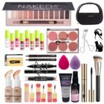 All in One Full Makeup Kit for Women, Makeup Set for Women&Beginner,Eyeshadow, Foundation, Lipsticks, Eyeliner, Mascara, Brow Soap Make Up Gift Set for Women Teen Makeup Kit For Girl (A2-02N)