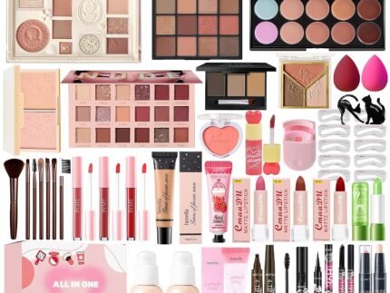All in One Makeup Kit Makeup Set for Women Full Kit, Make Up Gift Set for Women Teens Girls, Makeup Essential Bundle Includes Eyeshadow Foundation Lipsticks Mascara Eyeliner Cosmetic Brush Set