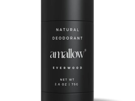 Amallow – Natural Deodorant – Aluminum Salt-Free, Tallow-Based, Baking Soda-Free, with Magnesium & Zinc – Long-Lasting Odor Protection – Handcrafted in the USA – 2.6 oz (Everwood)