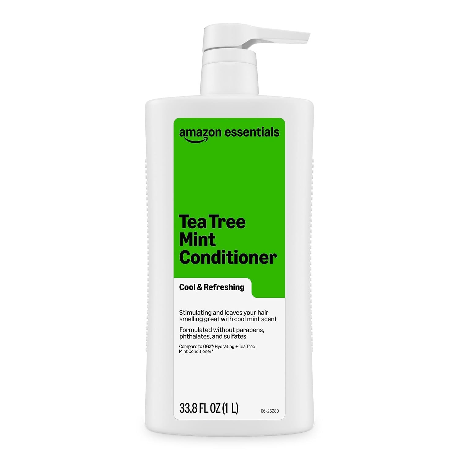 Amazon Essentials Conditioner, Tea Tree Mint, Sulfate-Free Formula, 33.8 Fl Amazon Essentials Conditioner, Tea Tree Mint, Sulfate-Free Formula, 33.8 Fl Oz, Pack of 1