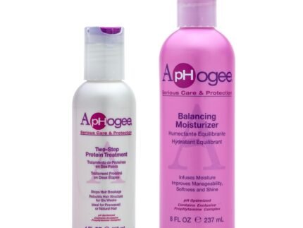 Aphogee Hair Care Double Bundle – Two-Step Protein Treatment (4 fl oz) & Balancing Moisturizer (8 fl oz)