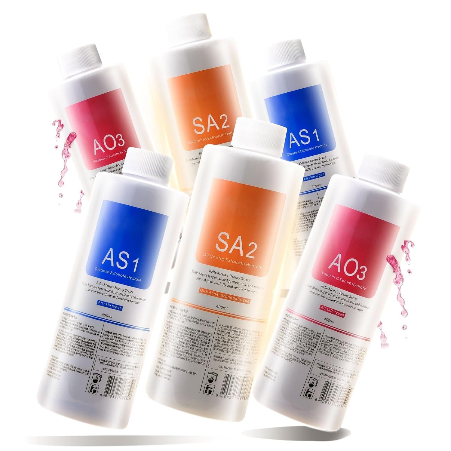 Aqua Peeling Solution for Hydradermabrasion Machines – Peeling Solution for Aqua Peeling Solution for Hydradermabrasion Machines – Peeling Solution for All Skin Types (AS1, SA2, AO3) – Deep Cleansing, Hydration