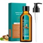 Argan Oil, Hair Oil for Frizzy Hair, Morroccan Hair Care Oil Natural Serum Help Split Ends Dry Scalp Hair Care Products Strengthen Dry Damaged Curly Long Curly Hair Treatment Heat Protectant