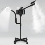 Artist hand Professional Facial Steamer with 5X LED Magnifying Lamp 3 in 1