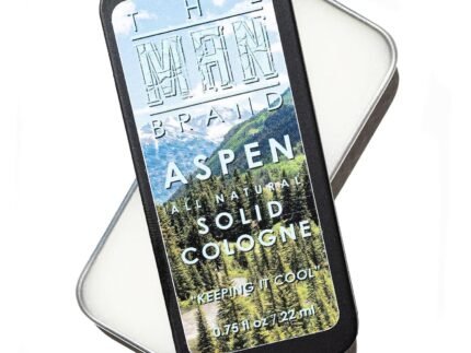 Aspen Solid Cologne for Men – Natural Wax, Redefined Fragrance (0.75 oz)
