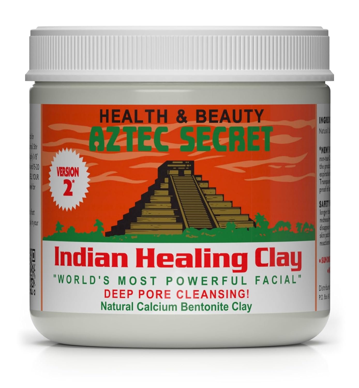 Aztec Secret– Indian Healing Clay 16 Oz – Deep Pore Cleansing Facial & Body Mask – The Original 100% Natural Calcium Bentonite Clay – New Version 2 Aztec Secret– Indian Healing Clay 16 Oz – Deep Pore Cleansing Facial & Body Mask – The Original 100% Natural Calcium Bentonite Clay – New Version 2