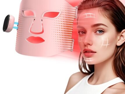BNU Red Light Therapy for Face, Red Light Mask with 4 Modes 400 LED Beads