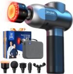 BOB AND BRAD C2 Ultra Massage Gun with Heat, Red LED & Infrared, FSA Eligible Deep Tissue Percussion Massager for Pain Relief, Electric Muscle Recovery for Athletes, HSA Approved