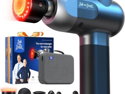 BOB AND BRAD C2 Ultra Massage Gun with Heat, Red LED & Infrared, FSA Eligible Deep Tissue Percussion Massager for Pain Relief, Electric Muscle Recovery for Athletes, HSA Approved