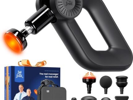 BOB AND BRAD D6 Pro Plus Massage Gun with Heat, Deep Tissue Percussion with 16mm Amplitude, Professional Muscle Massager Gun for Athletes, Quiet Electric Handheld Massager