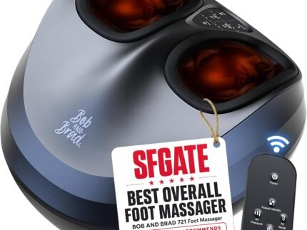 BOB AND BRAD Foot Massager Machine with Heat, FSA Shiatsu Foot Massager for Plantar Fasciitis & Neuropathy with Kneading & Compression HSA Eligible, Cordless Remote Control, Gift for Family, Size 14