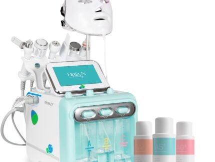 BRÜUN Facial Care Machine – A 7 in 1 Multifunctional Face Care Device for Skin Moisturizing – A Vacuum Cleaning Jet for Home and Beauty Salon