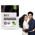 BSY 5-Minutes Hair Dye_Natural Brown Color Shampoo For Men, Women | Noni Fruit Extract Based Premium Hair Care Shampoo (0.67 Fluid-oz_6 Sachet)