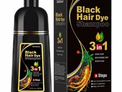 Bablabear Black Hair Dye Shampoo for Gray Hair,Hair Color Shampoo for Women and Men, Grey Coverage.