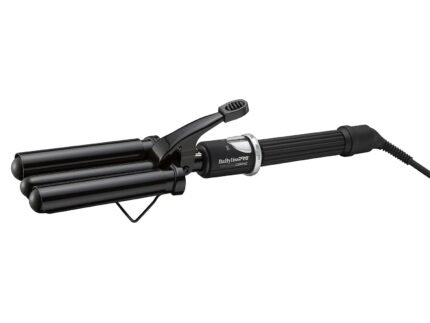 BabylissPRO Porcelain Ceramic Triple Barrel Waver, Black