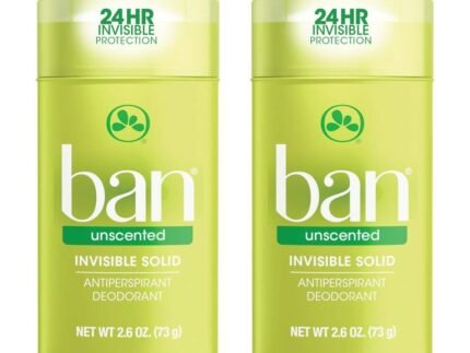 Ban Anti-Perspirant Deodorant Invisible Solid Unscented 2.60 oz (2 pack)