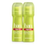 Ban Invisible Roll-On Antiperspirant Deodorant, Regular Scent, 3.5 oz, 2pk