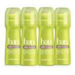 Ban Invisible Roll-On Antiperspirant Deodorant, Satin Breeze, 3.5 oz, 4pk